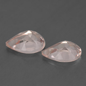 Morganite naturale rosa da  ct, taglio a pera, VS