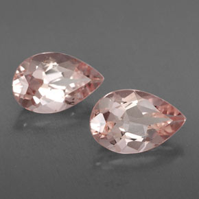 Morganite naturale rosa da  ct, taglio a pera, VVS-VS