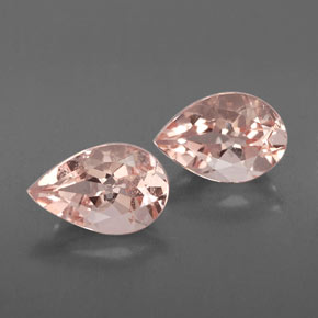 Morganite naturale rosa da  ct, taglio a pera, VS-SI