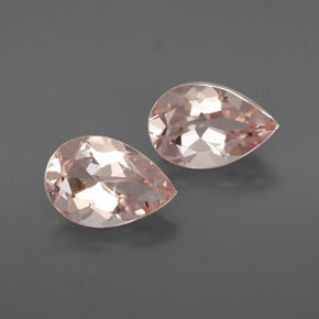 Morganite naturale rosa da  ct, taglio a pera, VS