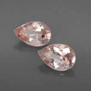 Morganite naturale rosa da  ct, taglio a pera, VS