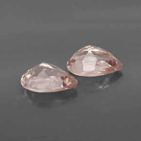 Morganite naturale rosa da  ct, taglio a pera, VS