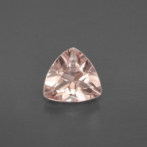 Morganite Rosa chiaro naturale da 1.30 ct, Taglio trillion, VVS-VS