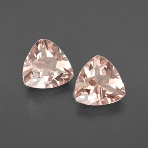 Gemme di Morganite Rosa chiaro naturale da  ct, Taglio trillion, VS