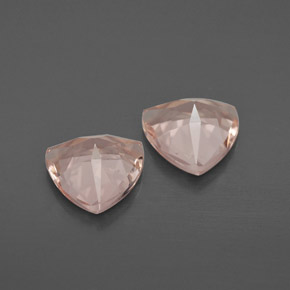 Gemme di Morganite Rosa chiaro naturale da  ct, Taglio trillion, VS