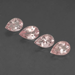 Morganite naturale rosa da  ct, taglio a pera, VVS-VS