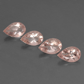 Morganite naturale rosa da  ct, taglio a pera, VVS-VS