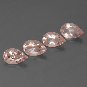 Morganite naturale rosa da  ct, taglio a pera, VVS-VS