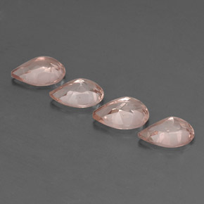 Morganite naturale rosa da  ct, taglio a pera, VVS-VS