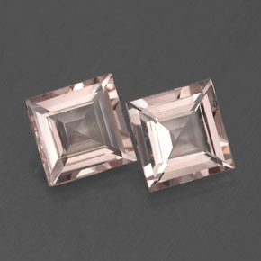 Morganite naturale rosa da  ct, quadrato, VVS-VS