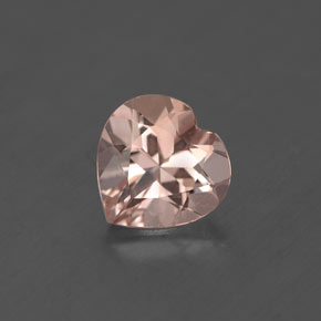 Morganite naturale rosa da 1,07 ct, a forma di cuore, VS