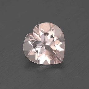 Morganite naturale rosa da 1,45 ct, a forma di cuore, VVS-VS