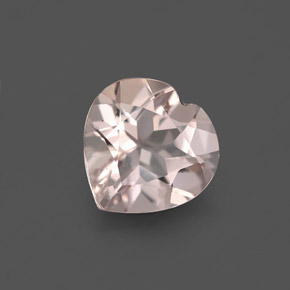 Morganite naturale rosa da 1,45 ct, a forma di cuore, VVS-VS