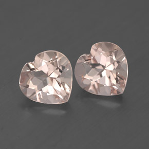 Gemme di Morganite Rosa chiaro naturale da  ct, A forma di cuore, VVS-VS