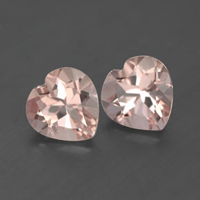 Morganite naturale rosa da  ct, a forma di cuore, VVS-VS