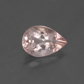 Morganite naturale rosa da 1,74 ct, taglio a pera, VS