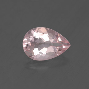Morganite naturale rosa da 1,74 ct, taglio a pera, VS