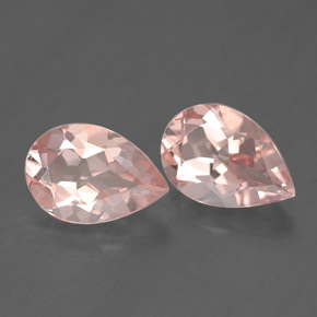 Morganite naturale rosa da  ct, taglio a pera, VVS-VS