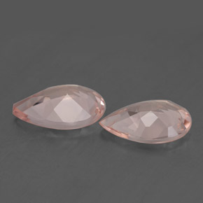 Morganite naturale rosa da  ct, taglio a pera, VVS-VS
