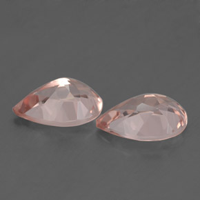 Morganite naturale rosa da  ct, taglio a pera, VS