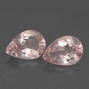 Morganite naturale rosa da  ct, taglio a pera, VS