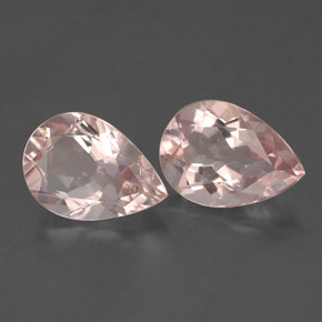 Morganite naturale rosa da  ct, taglio a pera, VS