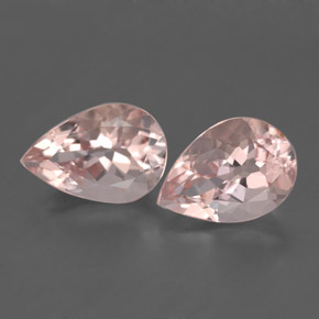 Morganite naturale rosa da  ct, taglio a pera, VS