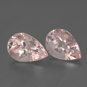 Morganite naturale rosa da  ct, taglio a pera, VS