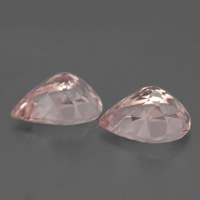 Morganite naturale rosa da  ct, taglio a pera, VS