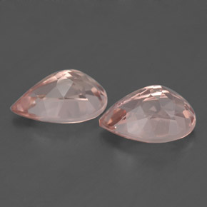 Morganite naturale rosa da  ct, taglio a pera, VS