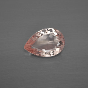 Morganite naturale rosa da 1,28 ct, taglio a pera, VVS-VS