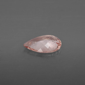 Morganite naturale rosa da 1,28 ct, taglio a pera, VVS-VS