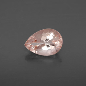 Morganite naturale rosa da 1,86 ct, taglio a pera, VS