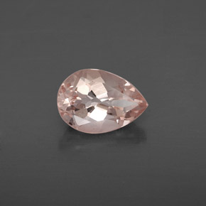 Morganite naturale rosa da 1,86 ct, taglio a pera, VS