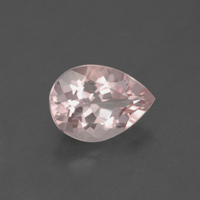Morganite naturale rosa da 1,86 ct, taglio a pera, VS