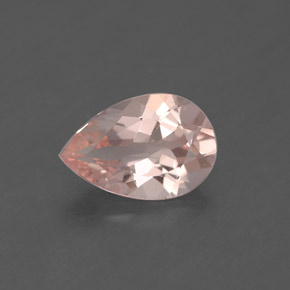 Morganite naturale rosa da 1,54 ct, taglio a pera, VS