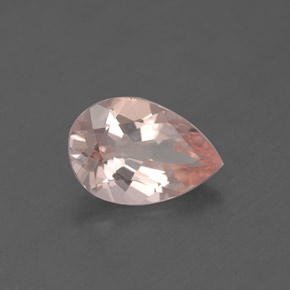 Morganite naturale rosa da 1,54 ct, taglio a pera, VS