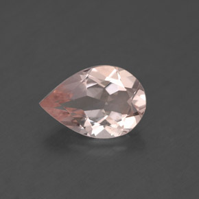 Morganite naturale rosa da 1,58 ct, taglio a pera, VS