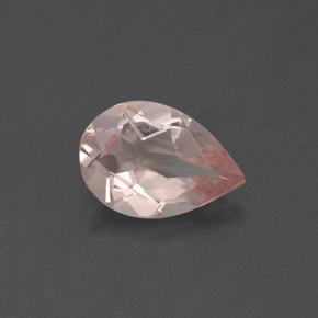 Morganite naturale rosa da 1,58 ct, taglio a pera, VS