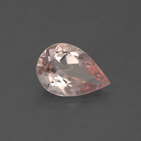 Morganite naturale rosa da 1,41 ct, taglio a pera, VS