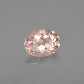 Morganite naturale rosa da 1,23 ct, taglio ovale, VVS-VS