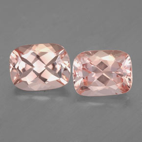 Gemme di Morganite Rosa chiaro naturale da  ct, Taglio a cuscino, VVS-VS