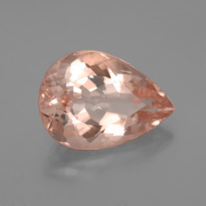 Morganite Rosa chiaro naturale da 4.93 ct, Forma a pera, VS