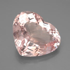 Morganite naturale rosa da 7,33 ct, a forma di cuore, VVS-VS