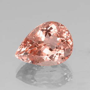 Morganite naturale rosa da 13,03 ct, taglio a pera, VVS