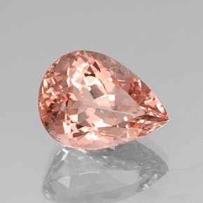 Morganite naturale rosa da 13,03 ct, taglio a pera, VVS