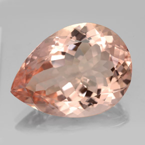 Morganite naturale rosa da 13,95 ct, taglio a pera, VVS