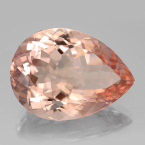 Morganite naturale rosa da 13,95 ct, taglio a pera, VVS