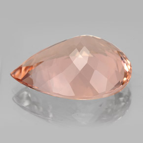 Morganite naturale rosa da 13,95 ct, taglio a pera, VVS