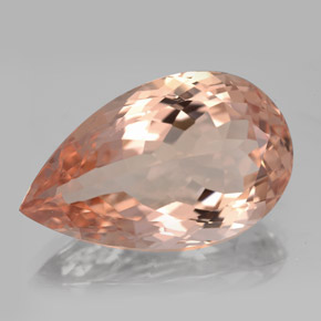 Morganite naturale rosa da 14,87 ct, taglio a pera, VVS